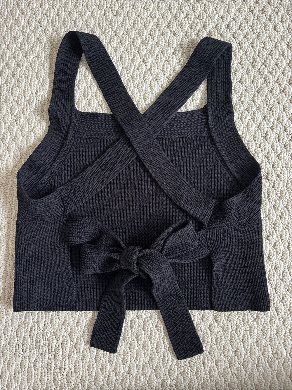 Wilfred Black Ribbed Knit Tank Top